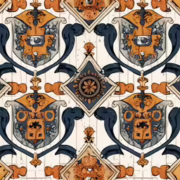 a pattern that is made up of orange and blue accents