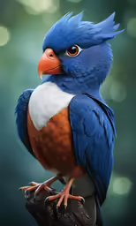 the colorful bird has very long orange feet