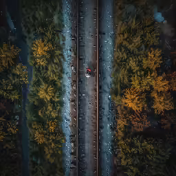 a train that is going down the tracks in the night