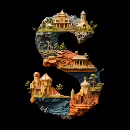 a very creative art style type of city