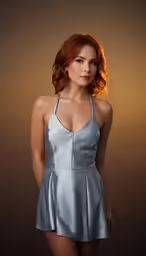 an image of the woman wearing silver