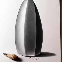 a black and white drawing of a large object