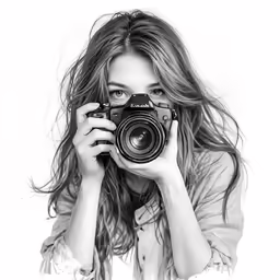 a woman is taking a photo with her camera