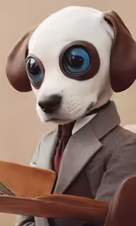 there is a dog that has been dressed in a suit and tie
