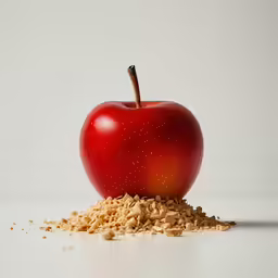 there is an apple that has seeds in it