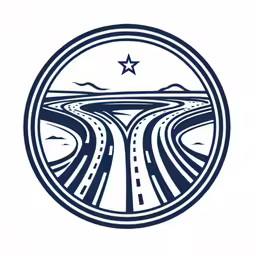 a stylized image of a road going into the distance