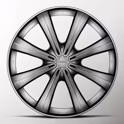 a drawing of the spoke of a car wheel