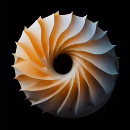 an abstract paper sculpture with an unusual shape