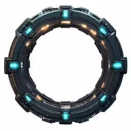 a circle shaped object that has some lights on it