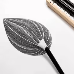 this drawing shows an umbrella with white markings
