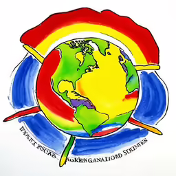 this is the earth for children on this art project