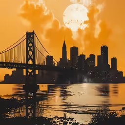 the cityscape is overflowing and glowing in the night