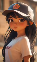 an anime image is featured with the hat on
