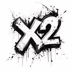 a black and white graffiti letter k 2