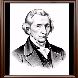 thomas adams in black and white is shown