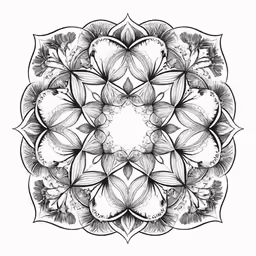 a flower in a round shaped flower coloring