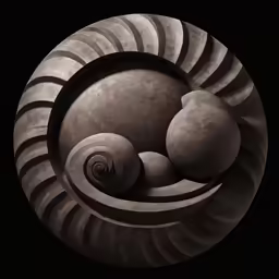 an abstract gray image with swirls in a circular
