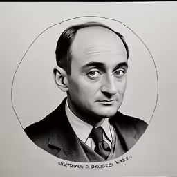 a drawing of a man in a suit