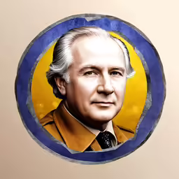 an oil portrait of a man in a yellow shirt and tie
