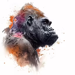 a close up of an animal with different colors