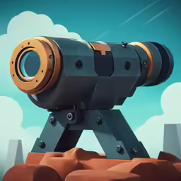 a cartoon like image of an outdoor shooting device