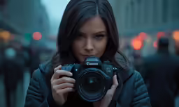 a woman taking a photo with her camera