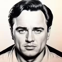 a portrait of a man wearing a collared shirt