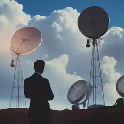 some very pretty big satellite dishes in the air