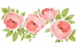 flowers in a bouquet of pinks with leaves