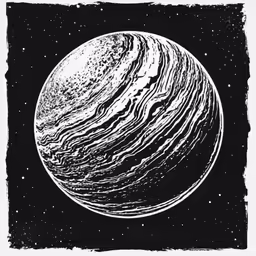 a space sketch with a black background