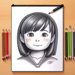 a drawing of a girl with long hair and bangs,this is a picture of a drawing that looks like someone has a missing head