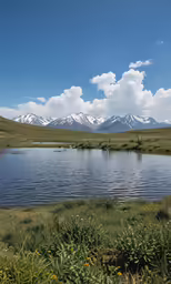 the mountains can be seen in the distance