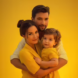 an adult with a child poses for a photo