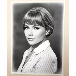 a vintage black and white photograph of a woman