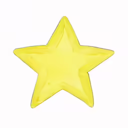 a hand drawn star with one point to the side
