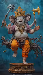 a photo of a statue of an indian god