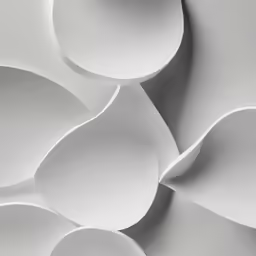a white paper background is shown with a curved object