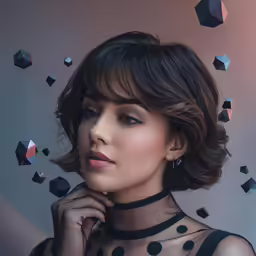 a woman wearing jewelry in an artistic photo
