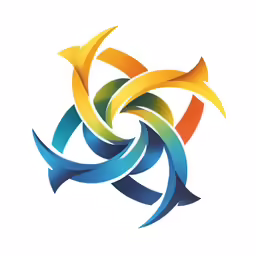 a colorful fish with arrows around it