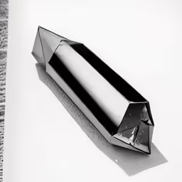 an empty black and white picture of an object on top of a table