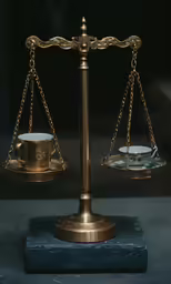 a scale and a blue book on the same table