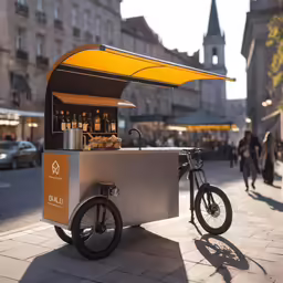 an image of an ice cream vendor on the street