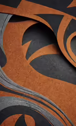 an orange and grey abstract wallpaper pattern