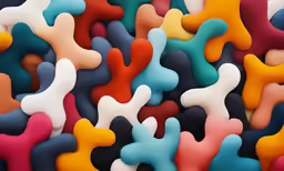 a very colorful group of small, very colorful objects