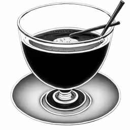 a cup of mulled with two spoons