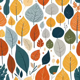 fall leaves are all over the ground,colorful leaves on white background for fall