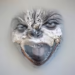 the image shows an animal with its mouth open