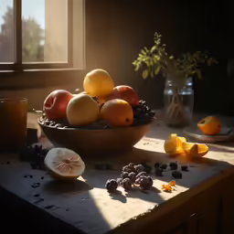 the bowl has many different kinds of fruit in it