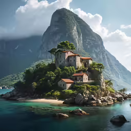 a castle built on a cliff that is above the water