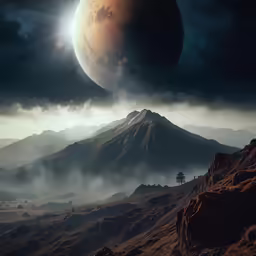 a computer rendering of an alien landscape
